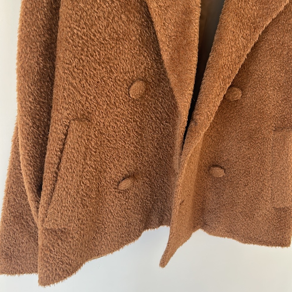 Eileen Fisher Notch Collar Sheared Suri Alpaca Jacket Size L used, no tags - Picture 9 of 14